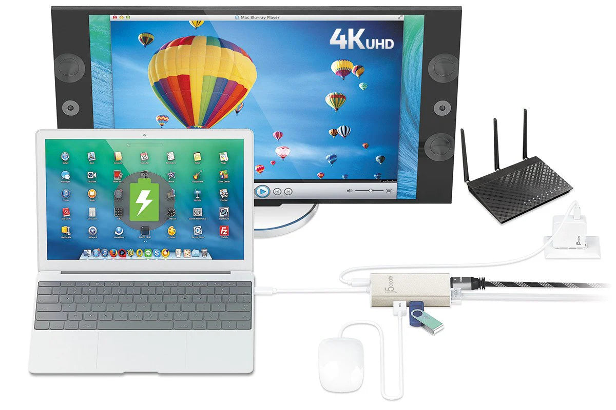 Multipuerto-C JCA374 HDMI/ETHERNET/2P.USB